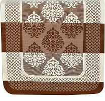 SSDN? Poly Cotton Net Fabric 5 Seater Sofa Cover Set, with arms, Anti Skid Fully Covered Multi Sofa Slip Cover for Living Room (New Lily,Brown)-thumb2