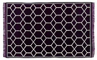 SSDN? Velvet Touch Living Room Carpet, Bedroom Carpet, Hall Carpet, Area Rug, Tapestry, Durries, Drawing Room Abstract Chenille Carpet -|60 inch x 84 inch |5 Feet x 7 Feet (Hexa-Wine/Purple)-thumb1