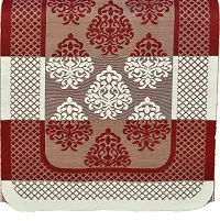 SSDN? Poly Cotton Net Fabric 5 Seater Sofa Cover Set, with arms, Anti Skid Fully Covered Multi Sofa Slip Cover for Living Room (New Lily, Maroon)-thumb2