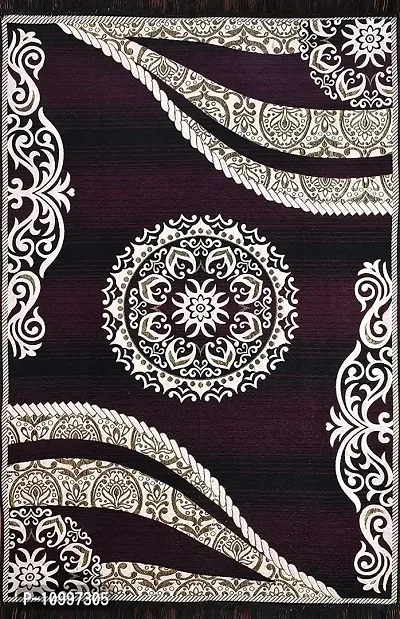 SSDN? Velvet Touch Living Room Carpet| Bedroom Carpet |Hall Carpet |Area Rug| Tapestry| Durries| Drawing Room Abstract Chenille Carpet -|60 inch x 84 inch |5 Feet x 7 Feet (Purple)-thumb4