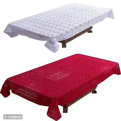 SSDN DesignerCenter Table Cover Combo(White  Maroon)