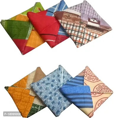 SSDN? Cotton Roti Cover/Chapati Cover/Traditional Roti Rumals (Assorted Color  Design) - Set of 6, Square