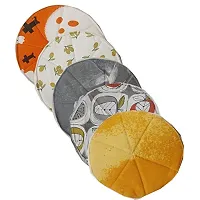 SSDN? Cotton Roti Cover/Chapati Cover/Traditional Roti Rumals (Assorted Color  Design) - Set of 5 (Round, Zip)-thumb1