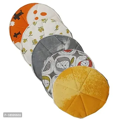 SSDN? Cotton Roti Cover/Chapati Cover/Traditional Roti Rumals (Assorted Color  Design) - Set of 5 (Round, Zip)-thumb2