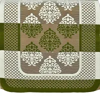 SSDN? Poly Cotton Net Fabric Floral, Abstract Design 7 Seater Sofa Covers Set - 14 Pieces (New Lily, Olive)-thumb1