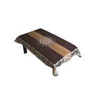 SSDN? Self Design Velvet Chenille 4 Seater Table Cover and Table Cloth for Center Table (36x54) Pack of 1(Sun-Brown)-thumb1