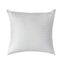 SSDN? Premium 400 GSM Striped Cushion Microfiber Fillers Pillow 16 x 16 inch / 40 x 40 cm - (Pack of 3) (White)-thumb1