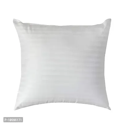 SSDN? Premium 400 GSM Striped Cushion Microfiber Fillers Pillow 16 x 16 inch / 40 x 40 cm - (Pack of 3) (White)-thumb2