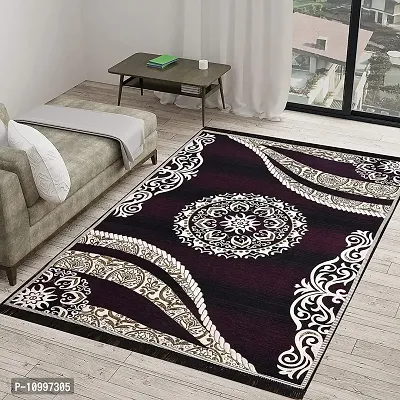 SSDN? Velvet Touch Living Room Carpet| Bedroom Carpet |Hall Carpet |Area Rug| Tapestry| Durries| Drawing Room Abstract Chenille Carpet -|60 inch x 84 inch |5 Feet x 7 Feet (Purple)-thumb5