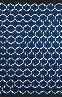 SSDN? Velvet Touch Living Room Carpet, Bedroom Carpet, Hall Carpet, Area Rug, Tapestry, Durries, Drawing Room Abstract Chenille Carpet -|60 inch x 84 inch |5 Feet x 7 Feet (8 DOT -Blue)-thumb1