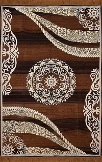 SSDN? Velvet Touch Living Room Carpet| Bedroom Carpet |Hall Carpet |Area Rug| Tapestry| Durries| Drawing Room Abstract Chenille Carpet -|60"" inch x 84"" inch |5 Feet x 7 Feet (Coffee)-thumb1