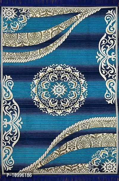 SSDN? Designer Superfine Exclusive Chenille Yarn Velvet Carpet | Area Rug| Tapestry| Living Room Carpet| Bedroom Carpet| Drawing Room Abstract Chenille Carpet -|60"" inch x 84"" inch(Aqua)-thumb2