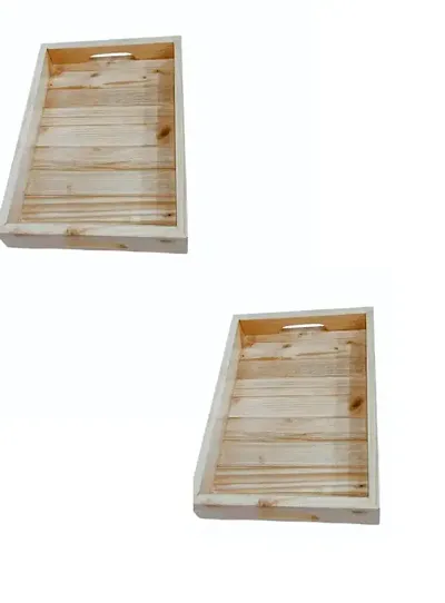 Modern Wood Serving Tray , Combo
