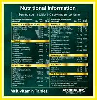 PowerLift Multivitamin Tablet for Men  Women (Veg 60 Tablets) Daily Vitamins, With Probiotics, Vitamin C, E, B12, Zinc, Biotin, Amino Antioxidants for Healthy Hair, Bones, Strength, Stamina, Skin  N-thumb2