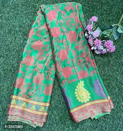 Elegant Crepe Printed Women Saree with Running Blouse