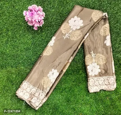 Elegant Crepe Printed Women Saree with Running Blouse