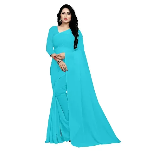 Stylish Georgette Saree with Blouse piece For Women