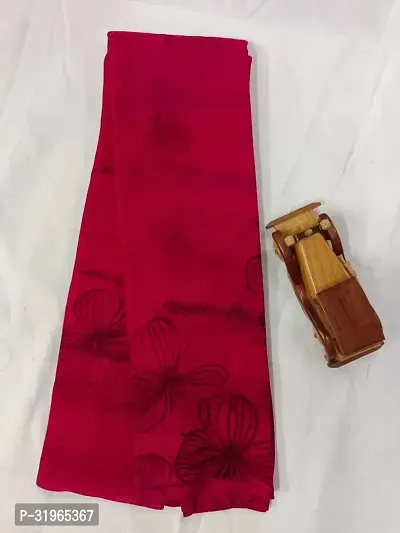 Beautiful Red Georgette Printed Saree with Blouse Piece For women