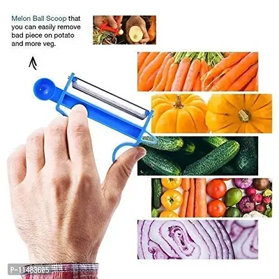 Plastic Vegetable And Fruit Peeler, Multicolour-thumb4