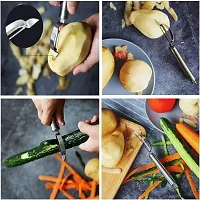 Top Chef Kitchen Peeler Set for Vegetables and Fruits, Stainless Steel, Julienne and Serrated Blades (Set of 2)-thumb2
