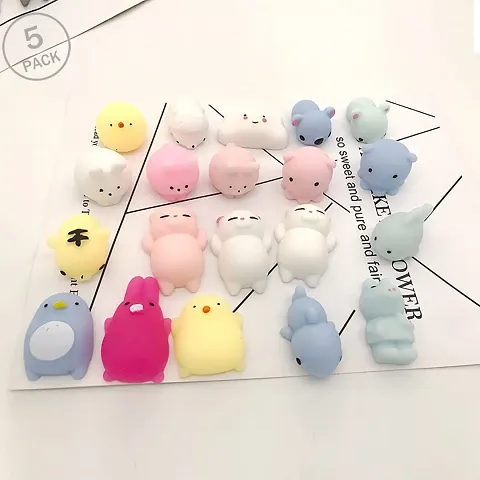 Mochi Squishy Kawaii Mini Squishies Animal Toys for Kids Boys Girls (Cats, 10 Pack)