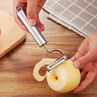 Top Chef Kitchen Peeler Set for Vegetables and Fruits, Stainless Steel, Apple Corer, Julienne and Serrated Blades (Set of 3)-thumb2