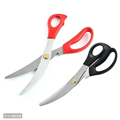 Top Chef Korean Shears/ Kitchen Scissors for Chicken, Poultry, Fish, Seafood, Meat, Vegetables, Herbs, BBQ, Barbeque, Heavy Duty Stainless Steel (Red)-thumb2