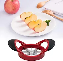 Top Chef Apple Corer Slicer Fruit Cutter Divider 8 Stainless Steel Blades Non-Slip Handle Kitchen Tool Red (Slicer)-thumb4