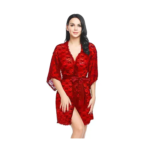 Women's Trendy Lace Work Sexy Night Dress / Baby Dolls