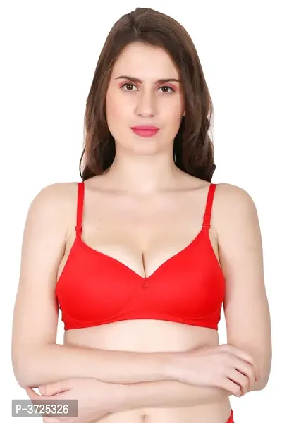 Cotton Padded Bra Panty Set for Women-thumb2