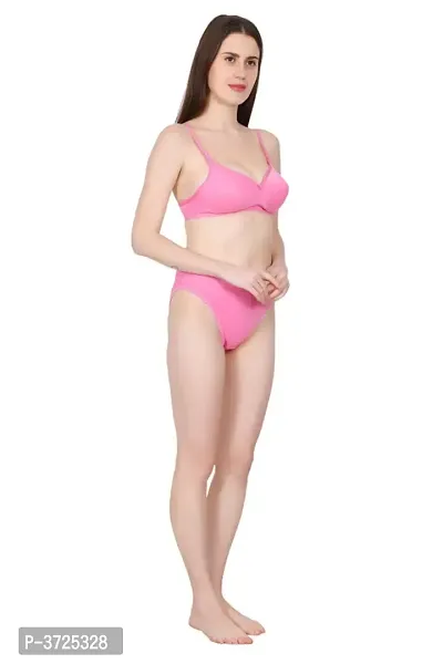 Cotton Padded Bra Panty Set for Women-thumb4