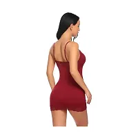 Women Babydoll Nightwear with Panty Maroon-thumb2