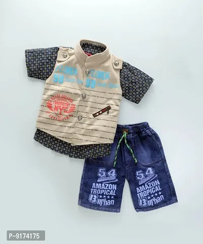 Fancy Cotton Blend Clothing Sets For Baby Boy