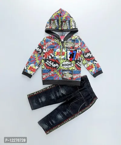 MultiColor Hoody with Jeans-thumb0