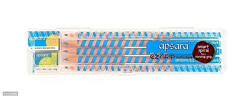 Best Quality Apsara Ez Grip Extra Dark Pencils-Pack Of 10-Black