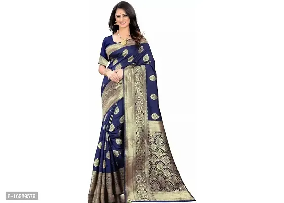 Beautiful Art Silk Saree With Blouse Piece For Women-thumb0