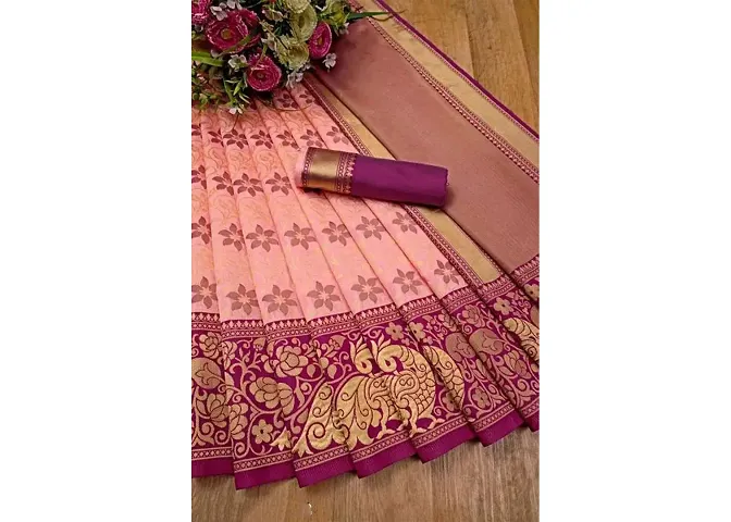 Beautiful Art Silk Saree With Blouse Piece For Women