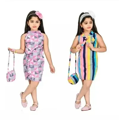 Stylish Fancy Designer Dresses For Girls Pack Of 2