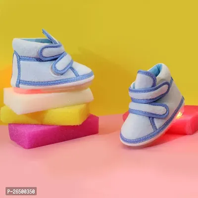 Fabulous Blue Cotton Bootie Shoe For Kids-thumb0