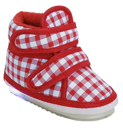 Fabulous Red Cotton Bootie Shoe For Kids