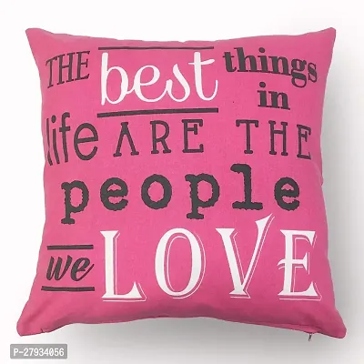 Love Text Pink Color Cushion Cover