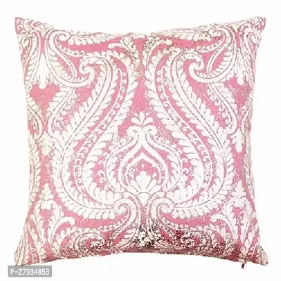 Pink Silver Foil Printed Cushion Cover-thumb0