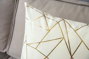 Line Pattern Golden foil Printed Cushion Cover-thumb1