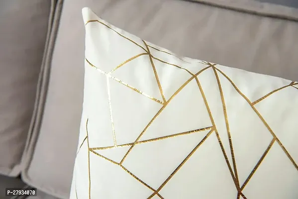 Line Pattern Golden foil Printed Cushion Cover-thumb2