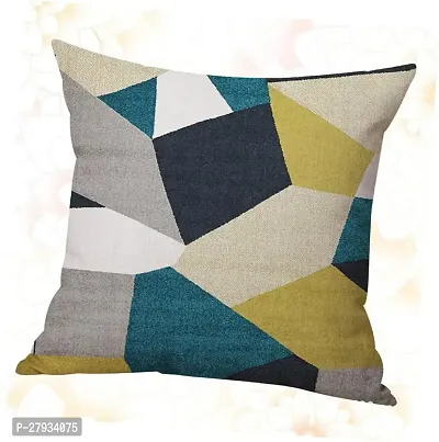 Geometry Styles White Cushion Cover Cotton Linen Square Cushion Cover-thumb0