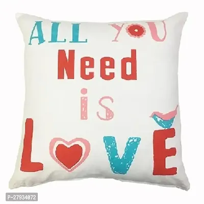 Love Multi Color Text Printed Cushion Cover-thumb0