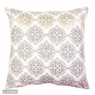 white Golden Printed Cushion Cover-thumb0
