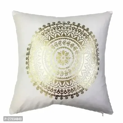 Round Pattern Gold Foil Printed Cushion Cover-thumb0