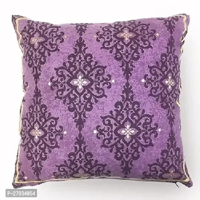 Purple Golden Printed Cushion Cover-thumb0