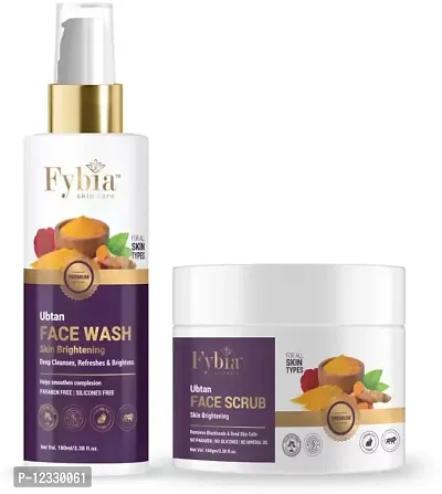 Fybia Skin Care Ubtan Skin Clarifying Combo (Ubtan Face Wash 100Ml + Ubtan Face Scrub 100G) (2 Items In The Set)&nbsp;&nbsp;(2 Items In The Set)